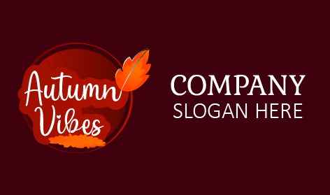 Tangerine Shade Leaf Autumn Logo