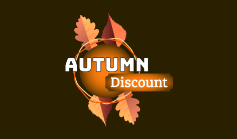 White Typeface Autumn Logo