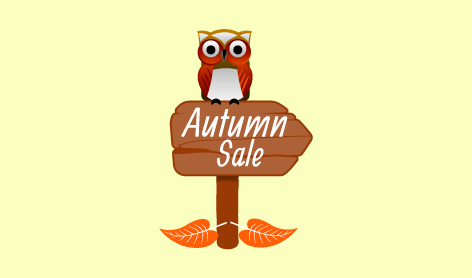 Wide Eye Owl Autumn Logo
