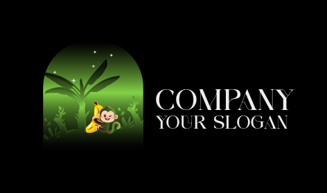 Baby Monkey Banana Logo