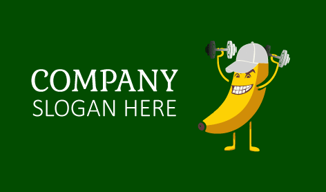 Banana Bodybuilding Exercise Logo