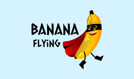 Banana Superhero Mascot Logo