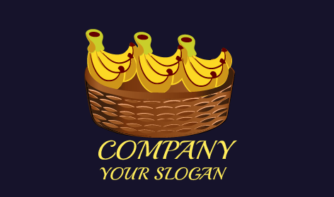 Brown Basket Banana Logo