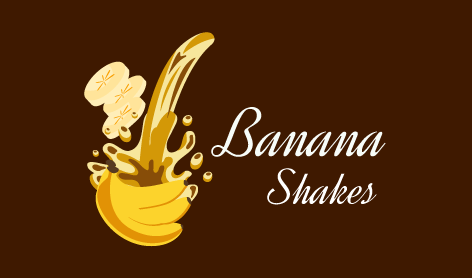 Delicious Banana Shake Logo