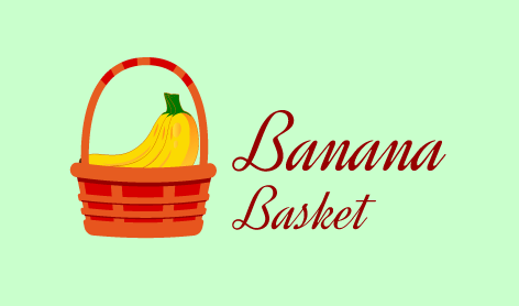 Premium Banana Basket Logo