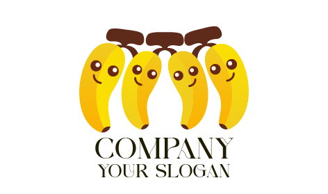 Whimsical Banana Design Logo
