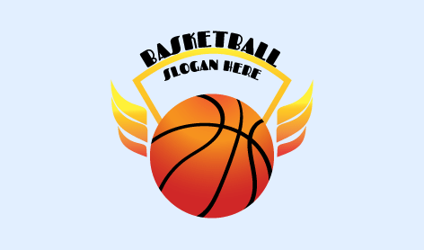 Black Text Basketball Logo