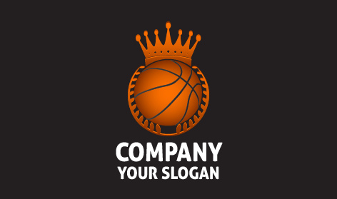 Dark Orange Basketball Logo