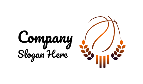 Orange Lining Basketball Logo