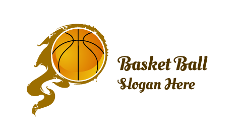 Swishing Motion Basketball Logo