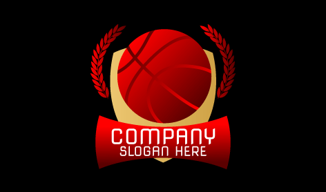 Versatile Red Basketball Logo