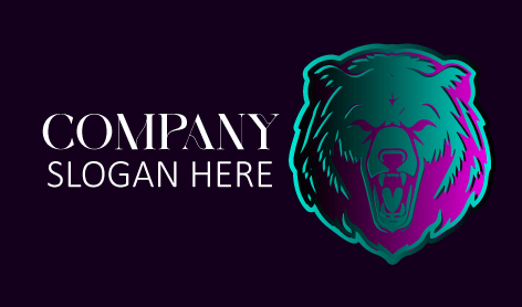 Bear Roaring Outline Logo