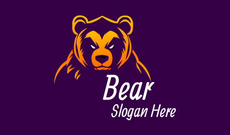 Creatively Outlined Bear Logo