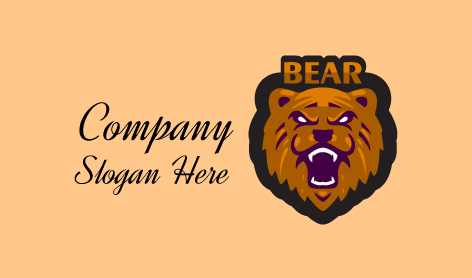 Colorful Fur Bear Logo