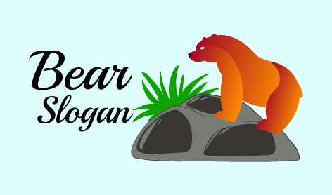 Gradient Standing Bear Logo