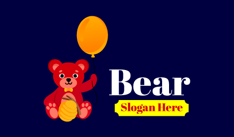 Playful Teddy Bear Logo