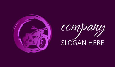 Elegant Purple Bike Logo