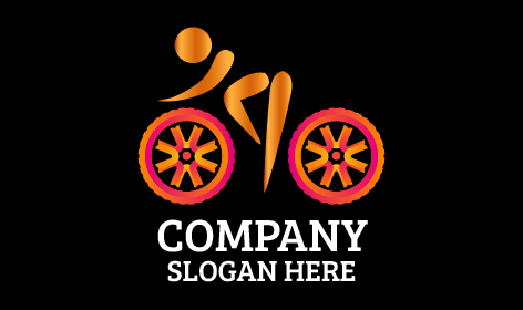 Orange Wheel Bike Logo