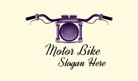 Purple Headlight Bike Logo