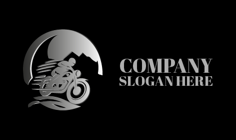 Silver Landscape Bike Logo