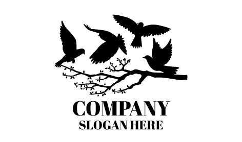 Black Crows Bird Logo