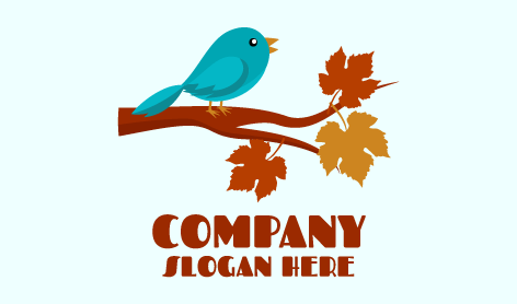 Blue Singing Bird Logo