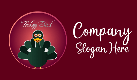 Cartoon Peacock Bird Logo