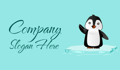 Dancing Penguin Bird Logo