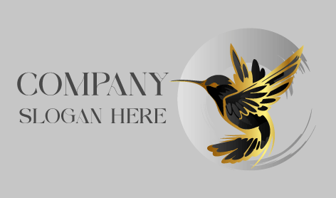 Graceful Golden Bird Logo