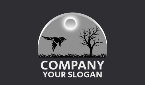 Scrawny Black Cat Moon Logo