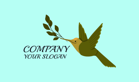 Olive Green Bird Logo