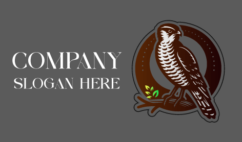 Premium Black Falcon Bird Logo
