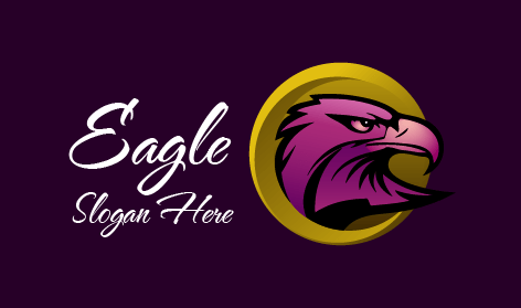 Purple Eagle Bird Logo