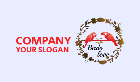 Red Parrot Bird Logo