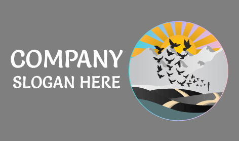 Modern Beach Sun Logo