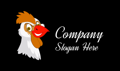 White Chicken Bird Logo