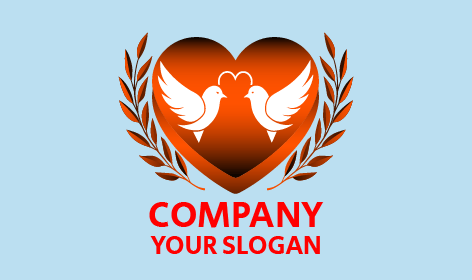 White Sparrows Bird Logo