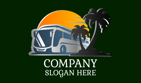 Blue Tropical Summer Sailboat Logo