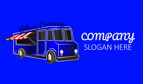 Blue Shuttle Bus Logo