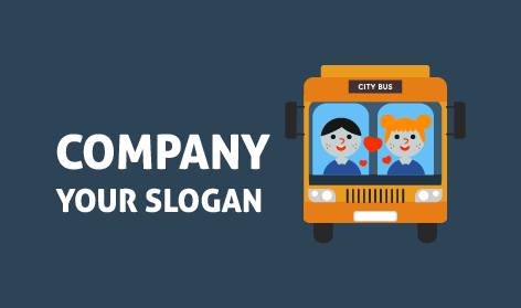 Children Trip Bus Logo