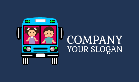 Kindergarten School Bus Logo