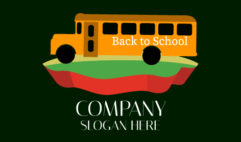 Matte Yellow Bus Logo