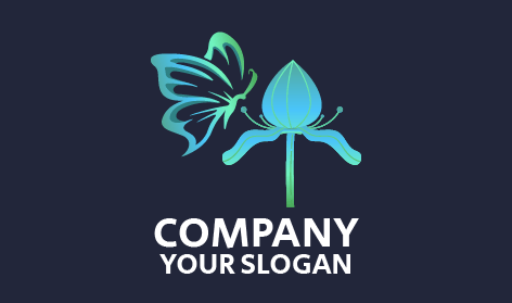 Blossoming Flower Butterfly Logo