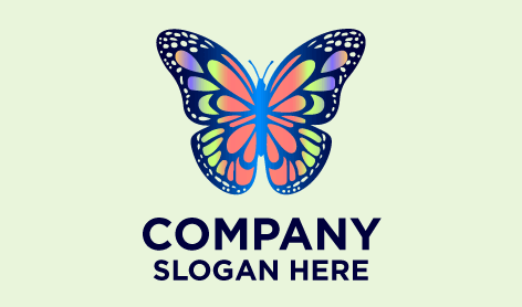 Blue Twinkling Butterfly Logo