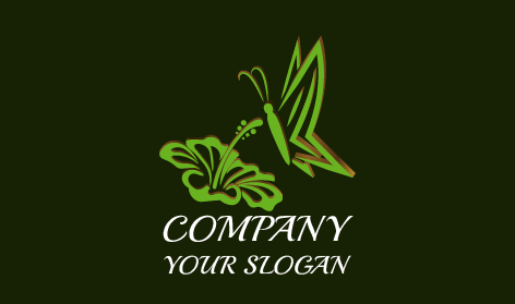 Butterfly Nectar Feeding Logo