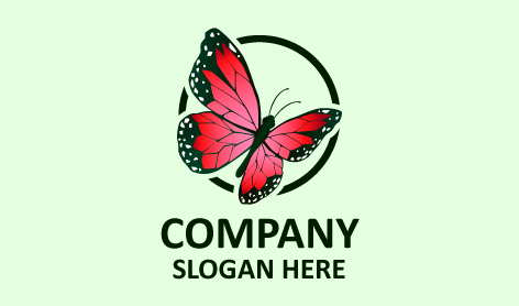 Butterfly Spiral Motion Logo