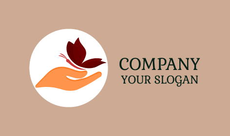 Caring Gesture Butterfly Logo