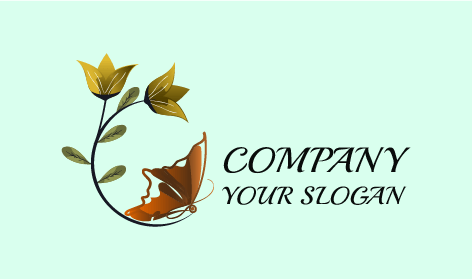 Chocolate Colored Butterfly Logo