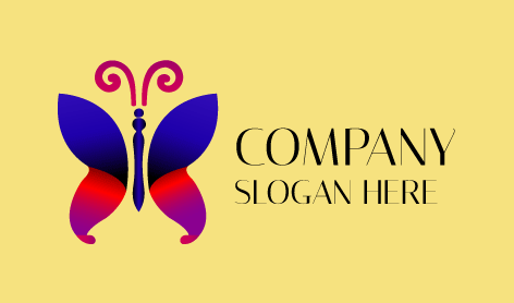 Curvy Antenna Butterfly Logo