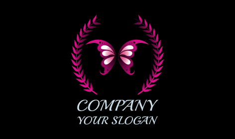 Dark Purple Butterfly Logo